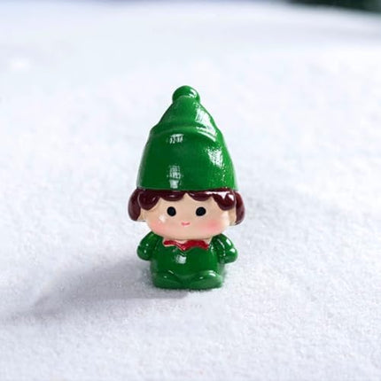 Mini Elf Resin Figurines – Cute Christmas Decorations for Fairy Gardens & DIY Scenes