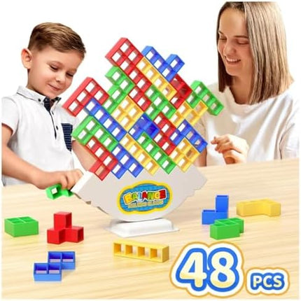 48-Piece Balance Stacking Blocks Game – Fun Family & Travel Toy for Kids
