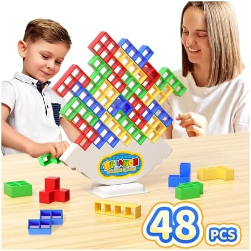 48-Piece Balance Stacking Blocks Game – Fun Family & Travel Toy for Kids