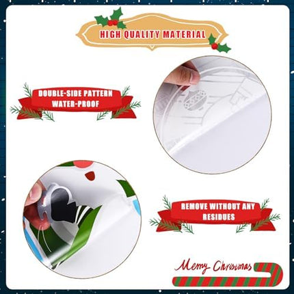 Christmas Static Window Clings 131pcs – 6 Sheets of Festive Glass Decorations