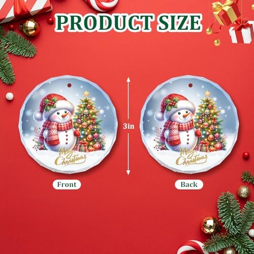 Crystal Glass Snowman Ornament – Christmas Tree Hanging Decoration 2025