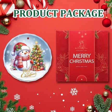Crystal Glass Snowman Ornament – Christmas Tree Hanging Decoration 2025