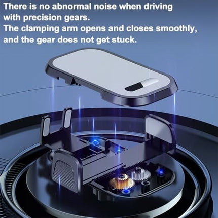 HZEL 2-in-1 Car Phone Holder, Dashboard & Windshield Adjustable Mount for All Phones