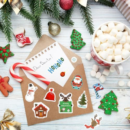 Kids’ Christmas Stickers 432PCS – Self-Adhesive Labels for Gifts & Party Favors