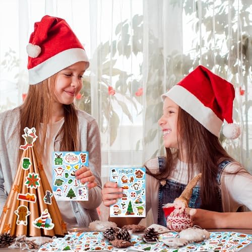 Kids’ Christmas Stickers 432PCS – Self-Adhesive Labels for Gifts & Party Favors