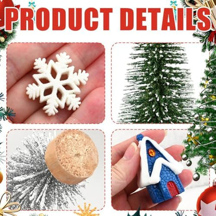 Christmas Miniatures Kit 24pcs – Cartoon Resin Décor for Desktop & DIY Decorations