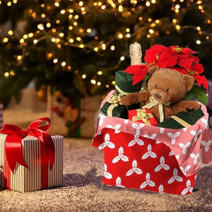 BeeGreen Christmas Reusable Tote Bags 12-Pack – 50 lb Foldable Shopping Set