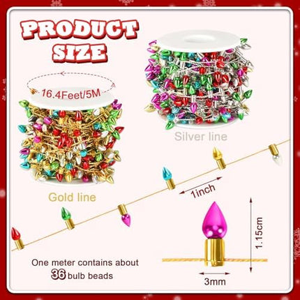 Dollhouse Light String 32.8ft – Mini Christmas LED Garland for Crafts & Displays
