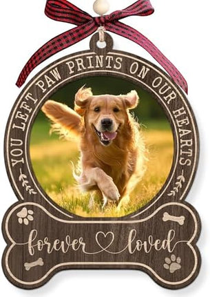 Dog Remembrance Photo Ornament – 2025 Pet Sympathy Christmas Tree Keepsake