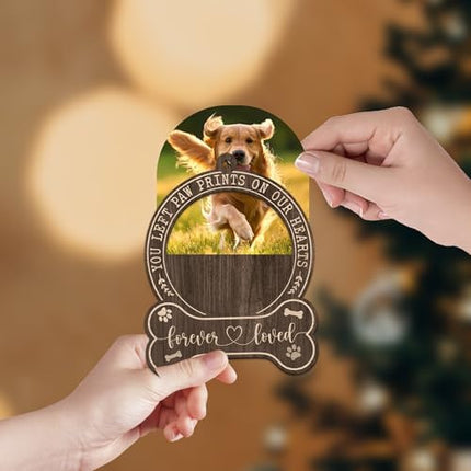 Dog Remembrance Photo Ornament – 2025 Pet Sympathy Christmas Tree Keepsake