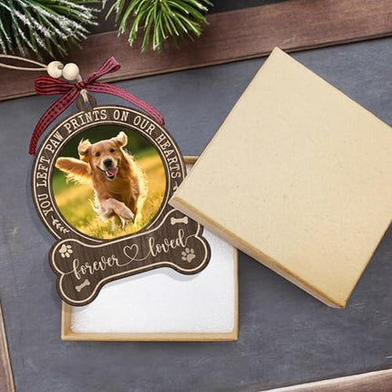 Dog Remembrance Photo Ornament – 2025 Pet Sympathy Christmas Tree Keepsake