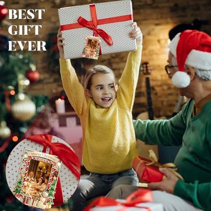 GUOER Golden Christmas Tree 2025 Ornament – Holiday Photo Frame Decoration