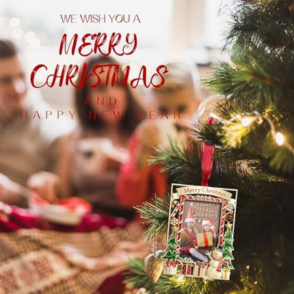 GUOER Golden Christmas Tree 2025 Ornament – Holiday Photo Frame Decoration