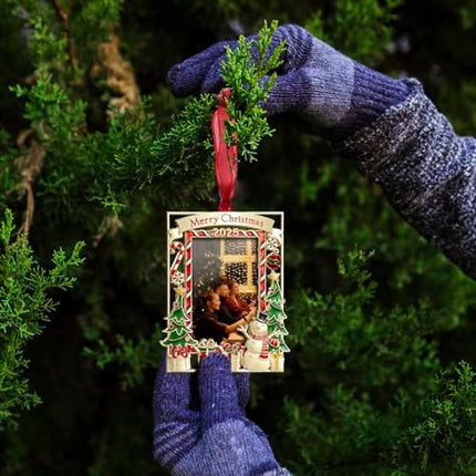 GUOER Golden Christmas Tree 2025 Ornament – Holiday Photo Frame Decoration