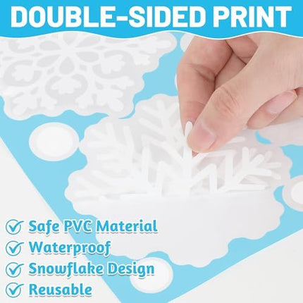 9-Sheet Christmas Window Cling Set – 116PCS Snowflake Holiday Decor Supplies