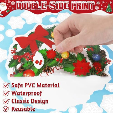 Christmas Window Stickers 186PCS – Festive Snowflake & Character PVC Decals