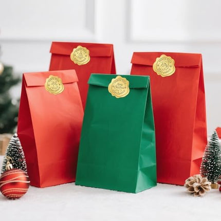 Gold Christmas Envelope Stickers 300PCS – Self-Adhesive Xmas Card Seals & Crafts