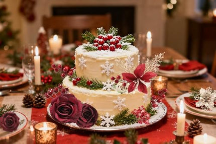 Holiday Greenery & Faux Flower Set – Perfect for Wreaths, Trees & Centerpieces