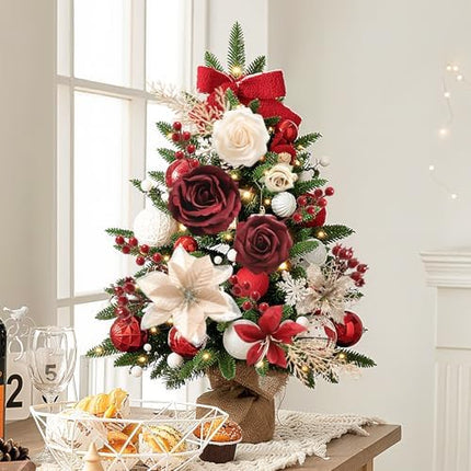 Holiday Greenery & Faux Flower Set – Perfect for Wreaths, Trees & Centerpieces