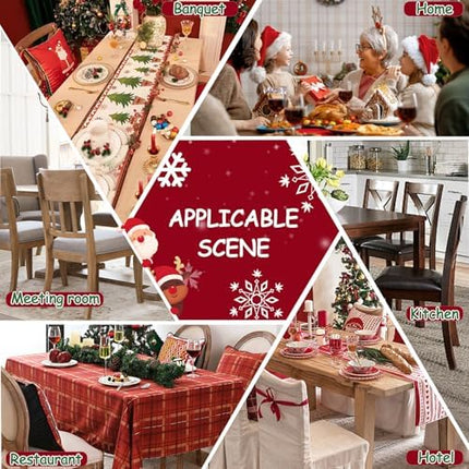 Stretch Christmas Dining Chair Covers 8PCS Holiday Home Decor Slipcovers