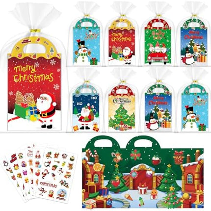 Mini Christmas Reusable Sticker Books 24-Pack – Classroom Gifts & Party Favors