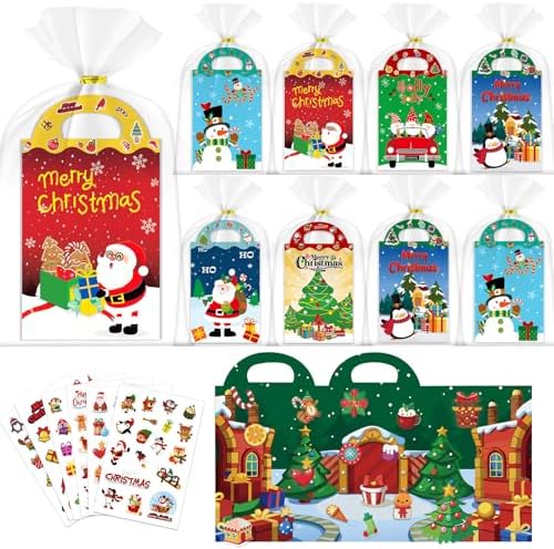 Mini Christmas Reusable Sticker Books 24-Pack – Classroom Gifts & Party Favors