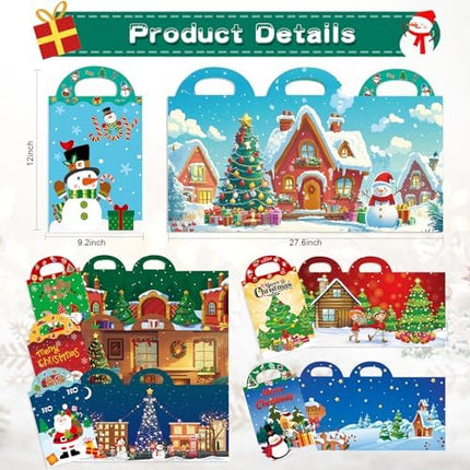 Mini Christmas Reusable Sticker Books 24-Pack – Classroom Gifts & Party Favors