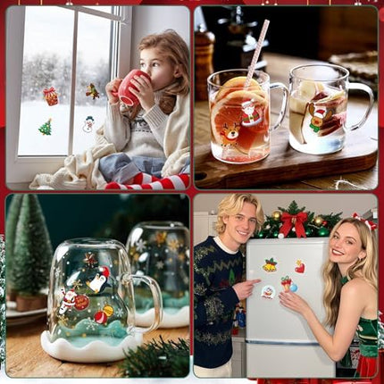 Mini Christmas Reusable Sticker Books 24-Pack – Classroom Gifts & Party Favors