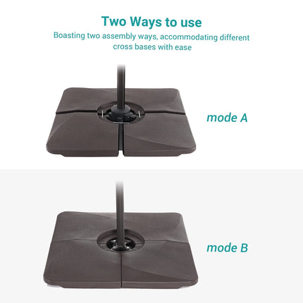 200LB Heavy Duty Cantilever Patio Umbrella Base Stand Outdoor Weighted