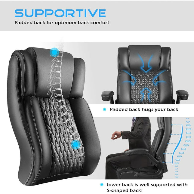 Executive Big & Tall Office Chair – Ergonomic High Back with Lumbar Support
