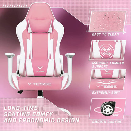 Gaming Chair High Back Ergonomic Office Chair with Lumbar Support Headrest