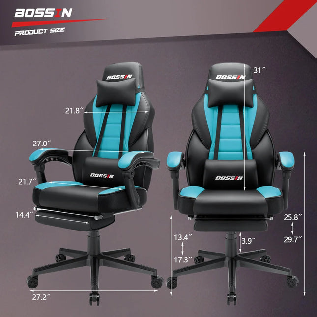 Big and Tall Gaming Chair High Back Racing Style Computer Chair 300 lbs