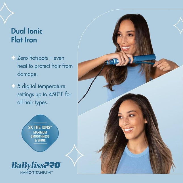 Dual Ionic Ceramic Flat Iron Hair Straightener BNT9125TUC Styling Iron