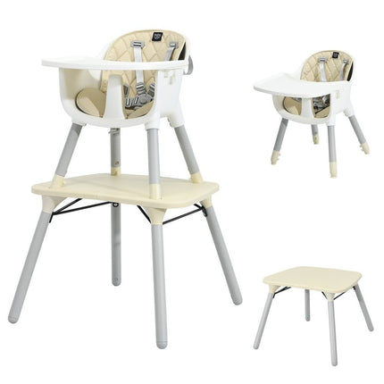 Babyjoy 4 in 1 Baby High Chair Convertible Toddler Table Chair Set Multi Use