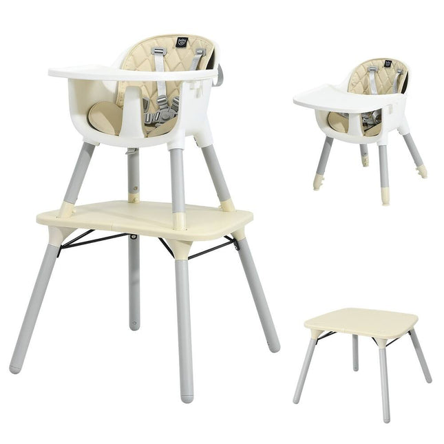Babyjoy 4 in 1 Baby High Chair Convertible Toddler Table Chair Set Multi Use