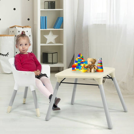 Babyjoy 4 in 1 Baby High Chair Convertible Toddler Table Chair Set Multi Use