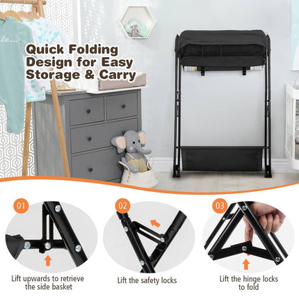Babyjoy Infant Baby Changing Table Folding Diaper Station Organizer Portable