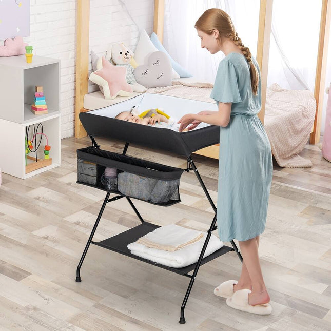 Babyjoy Infant Baby Changing Table Folding Diaper Station Organizer Portable