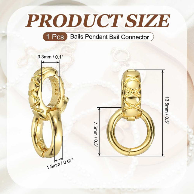 Bails for Jewelry Making, Pendant Bail Connectors for Necklace & DIY Crafts