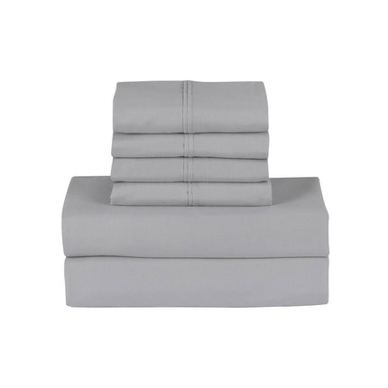 Bamboo 6 Piece 1800 Thread Count Smart Pocket Sheet Set for Luxury Bedding