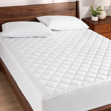 Quilted Hypoallergenic Fitted Mattress Pad – Soft & Protective
