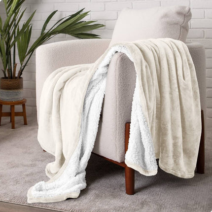Sherpa Fleece Blanket Reversible Plush Bed Blanket Ultra Soft Cozy Throw