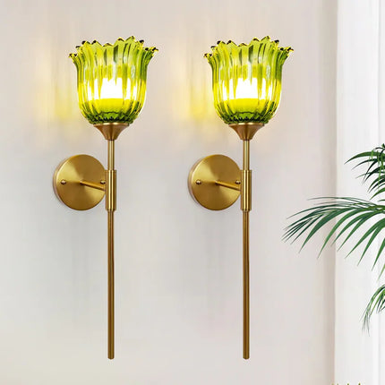 Battery Operated Wallchiere with Remote Rechargeable Gold Wall Sconces RGB Set of 2