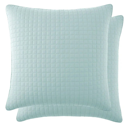 Beautiful Square Stitched Quilted Shams Covers – Set of 2 Pillow Shams