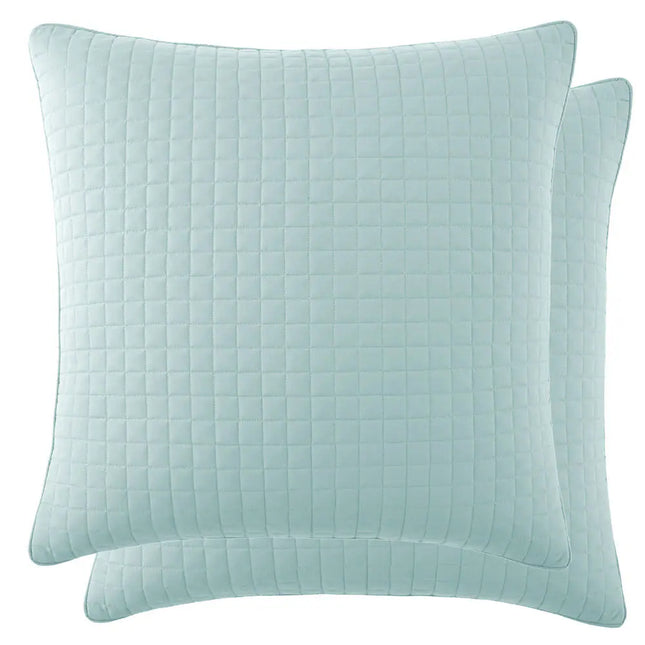 Beautiful Square Stitched Quilted Shams Covers – Set of 2 Pillow Shams