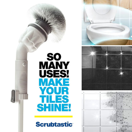 Scrubtastic Rechargeable Power Scrubber with Extension Handle – 39 Inch Cleaning Tool