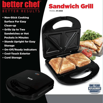 Double Sandwich Maker – Grill & Toast Two Sandwiches at Once