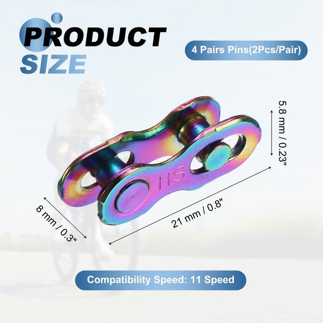 Bike Chain Quick Link Replacement Kit 11 Speed 4 Pair Set Colorful