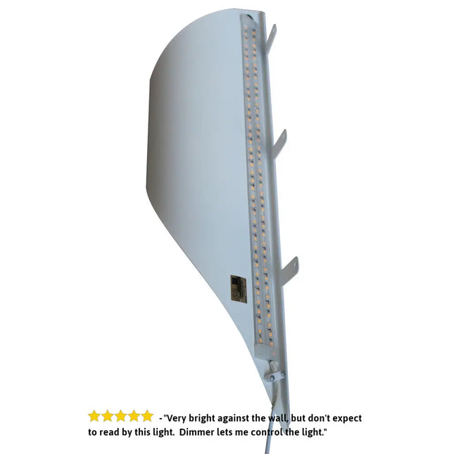 Big Reveal LED Corner Light 18 Inch White Curved Metal Modern Accent Lamp