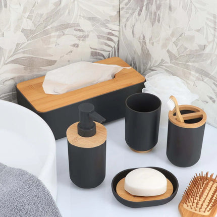 Padang Bamboo Bathroom Accessories Set 4 Piece Eco-Friendly Bath Set